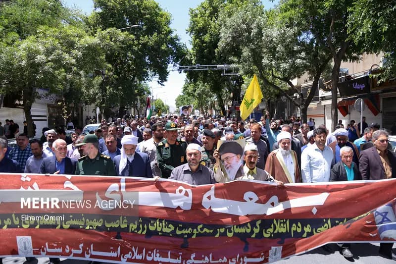 راهپیمایی ضدصهیونیستی «جمعه خشم» در سنندج