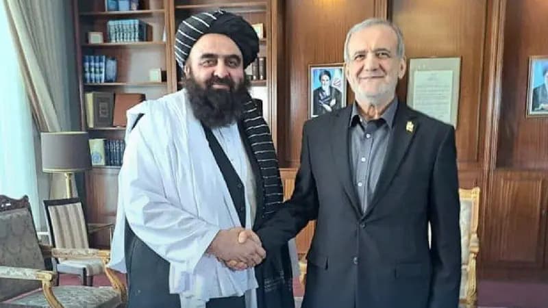 دیدار هیات طالبان با پزشکیان/ سرپرست طالب‌ها چه کسی بود؟+تصاویر