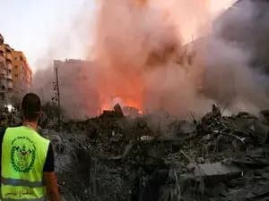 حمله هوایی رژیم اسرائیل به ساختمانی در جنوب بیروت 