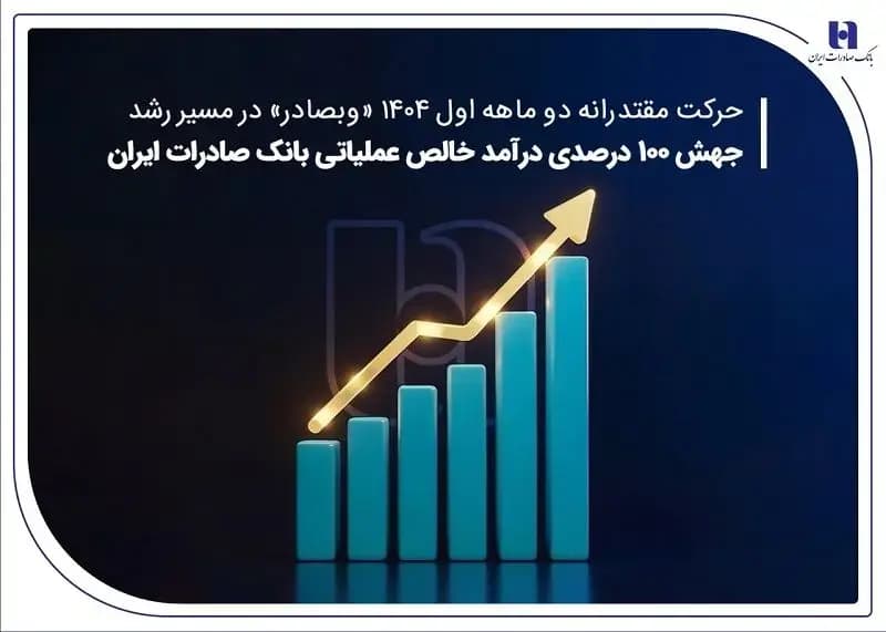 جهش ۱۰۰ درصدی درآمد خالص عملیاتی بانک صادرات ایران

