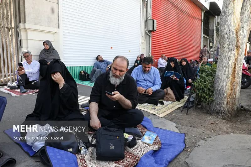 مراسم معنوی دعای عرفه در پایانه مرزی خسروی