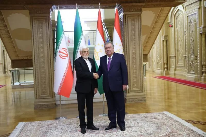 دیدار عارف با رئیس جمهور تاجیکستان