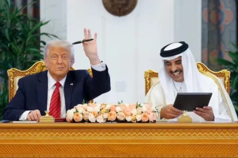 آنچه بر ترامپ در قطر گذشت؛ از رقص با سربازان تا تعریف و تمجید از پهپاد‌های ساخت ایران+فیلم