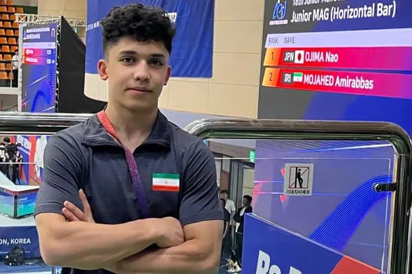 مدال نقره ژیمناستیک هنری آسیا به «امیرمحمد رحمانی» رسید