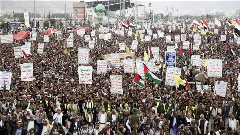 تظاهرات ضد صهیونیستی بزرگ مردم یمن در شهر «صنعاء»+ فیلم
