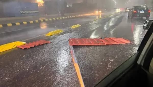طوفانی نادر اسکندریه مصر را در هم کوبید+فیلم