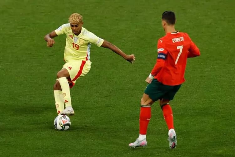 فیلم گل اول پرتغال توسط مندش در دقیقه 26 (پرتغال 1 - اسپانیا 1)