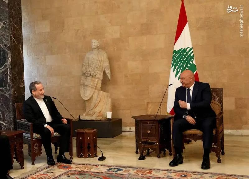 عکس/ دیدار عراقچی با رئیس جمهور لبنان
